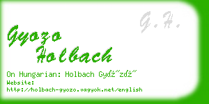 gyozo holbach business card